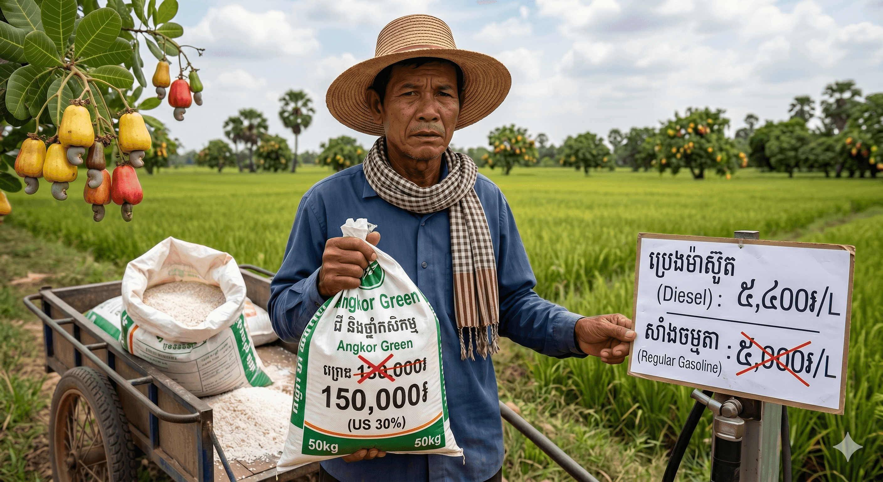 Fertilizer Prices Surge in Cambodia Amid Rising Fuel Costs, Raising Alarm Over the Agriculture Sector
